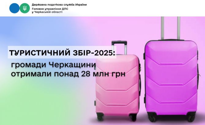 Туристичний збір-2025 громади Черкащини отримали понад 28 млн грн