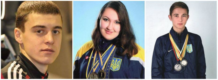 На фото – кращі спортсмени Універсіади – Денис Нечипоренко (золота медаль у змаганнях з легкої атлетики), Анастасія Сапсай (срібна та бронзова нагороди у змаганнях із дзюдо), Олександр Каракай (дві бронзові нагороди в особистому та командному змаганнях з фехтування)