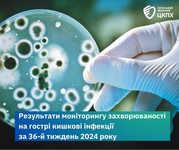 43 черкащан захворіли на гострі кишкові інфекції минулого тижня