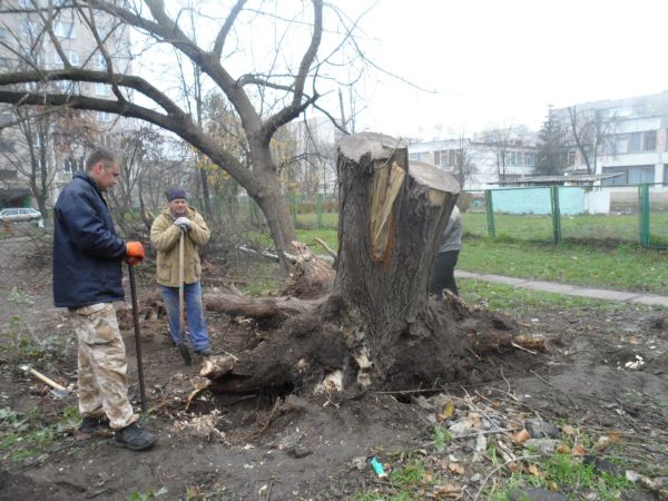 На прибиранні. «Символ» мікрорайону таки змінив прописку, – написав під однією з фотографій у Фейсбуці Руслан Зоря