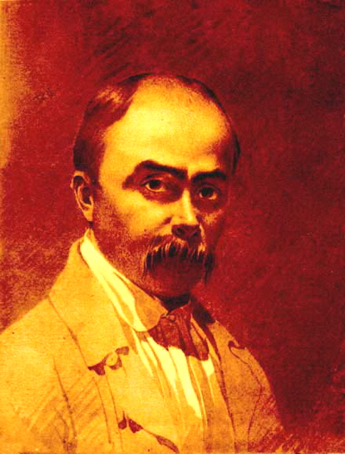Автопортрет, подарований Я.Г.Кухаренкові. 1853-1854. Папір, сепія